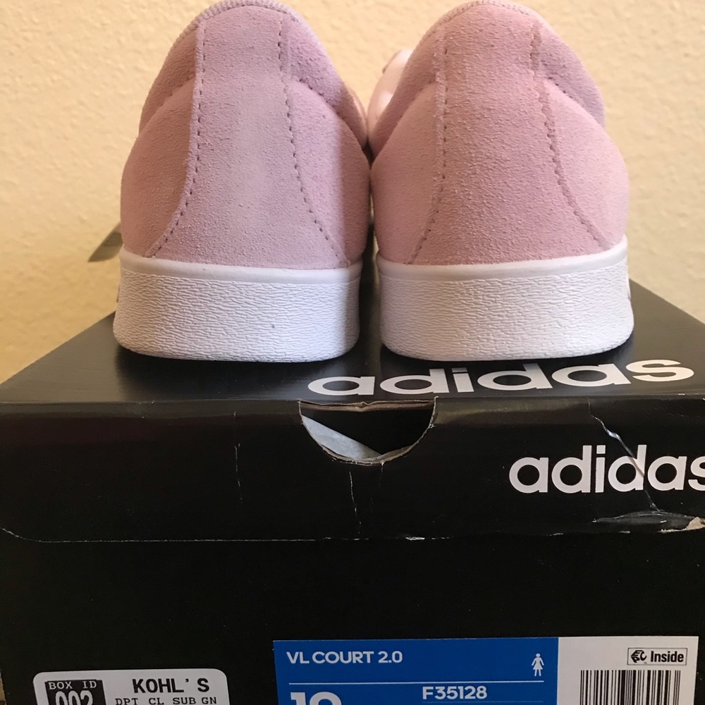 Adidas VL Court 2.0 Pink Women’s Shoes Size 10 - Picture 4 of 6